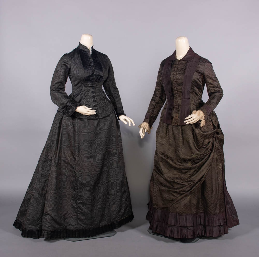 TWO SILK AFTERNOON DRESSES, 1883-1885 (1 of 8)