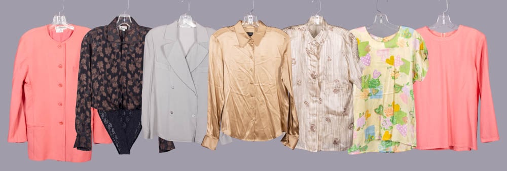 SEVEN DESIGNER TOPS, USA & EUROPE, LATE 20TH C (1 of 6)