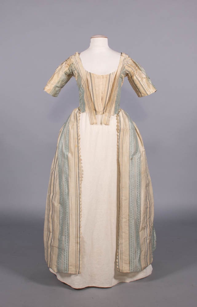 SILK TAFFETA ROBE ANGLAISE, 1775-1780 (1 of 10)