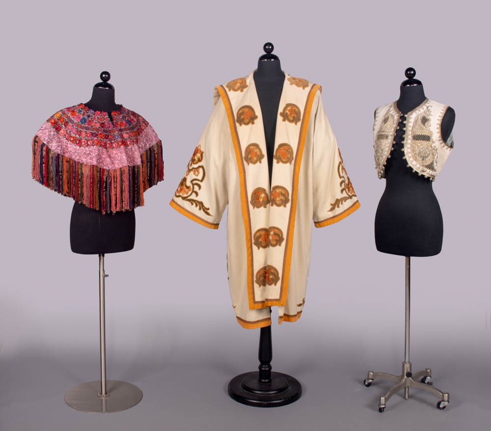THREE EMBROIDERED OR APPLIQUED REGIONAL GARMENTS, LATE 19TH-20TH C (1 of 10)