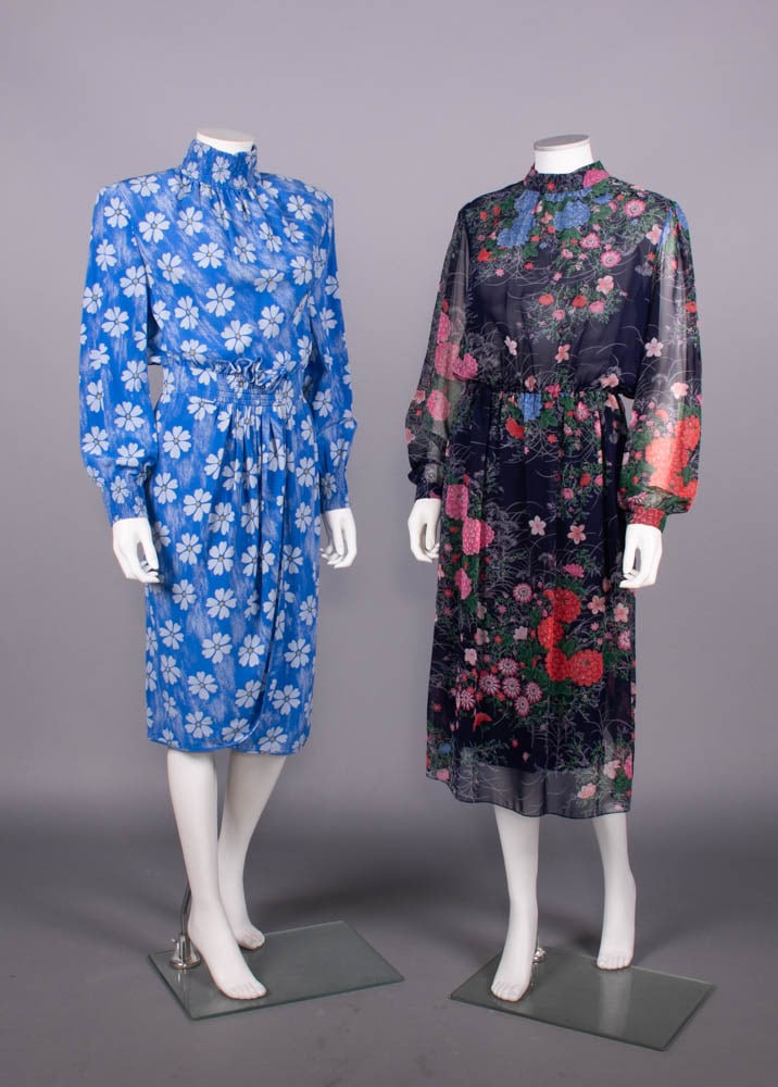 HANAE MORI & VALENTINO PRINTED DRESSES, JAPAN & ITALY, 1980s (1 of 10)