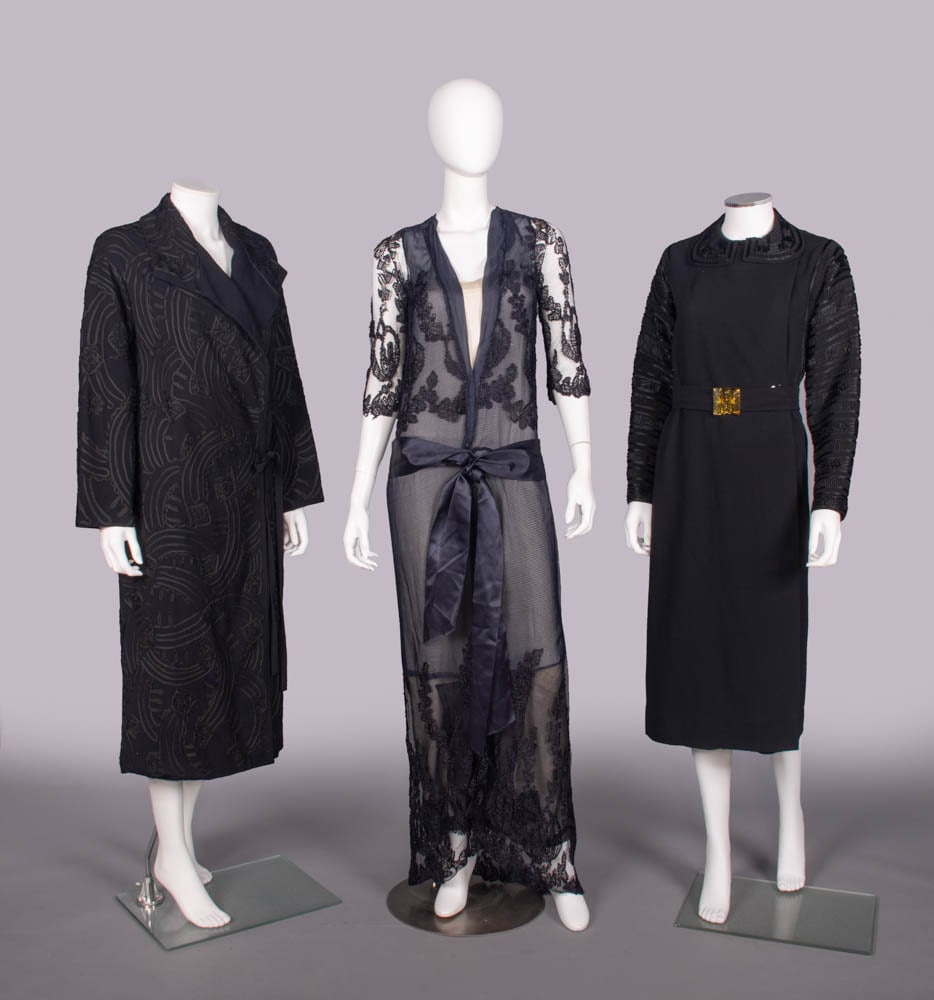 THREE EMBROIDERED OR SOUTACHE EMBELLISHED DAY GARMENTS, USA, 1930s (1 of 11)