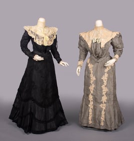 TWO SILK AFTERNOON DRESSES, NEW YORK, 1897-1902