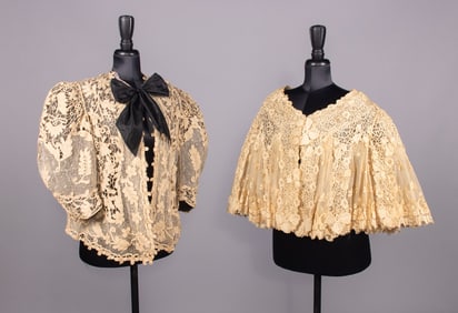 TWO TAPE LACE OR IRISH CROCHET JACKETS, PARIS, 1905