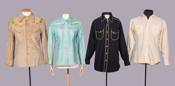 FOUR ROCKABILLY SHIRTS OR JACKETS, USA & PARIS, 1970s