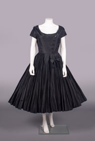 GALANOS SILK TAFFETA PARTY DRESS, USA, 1952-1955