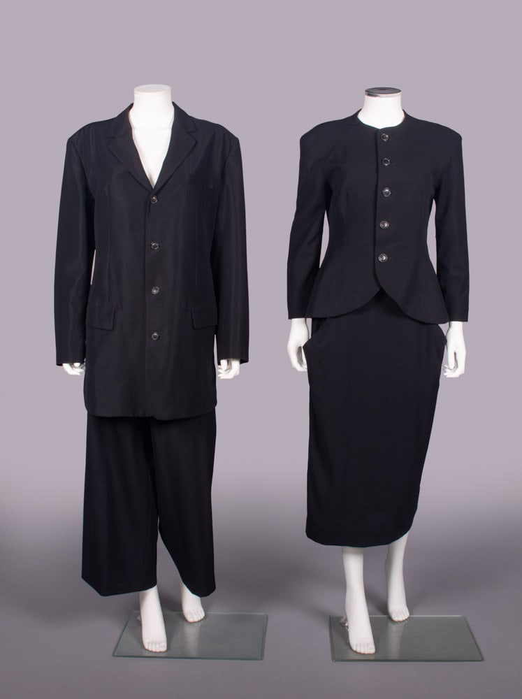 TWO YOHJI YAMAMOTO WOOL OR SILK LADIES SUITS, JAPAN, 1980s & EARLY 2000s (1 of 10)