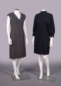 TWO GALANOS WOOL DRESSES, USA, 1960s & 1980s