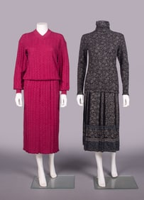 TWO MISSONI WOOL BLEND ENSEMBLES, ITALY, 1970-1980s