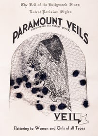 THREE UNWORN VEILS WITH ORIGINAL PACKAGING, USA, 1940s
