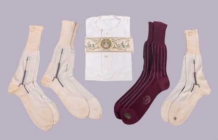 UNWORN GENTS STOCKINGS & UNDERSHIRT, FRANCE & NEW YORK, 1910-1920s