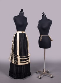LOBSTER CAGE CRINOLINE & BUSTLE PAD, 1870-1880s