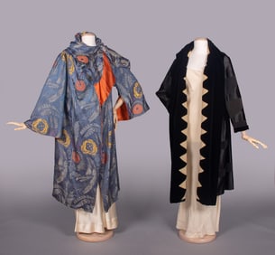 TWO SILK EVENING COATS, BOSTON, EARLY 1920s