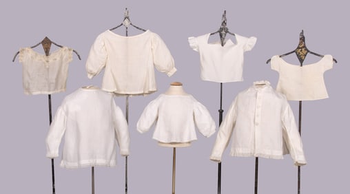 SEVEN CHILDRENS JACKETS, BODICES & SHIRTS, 1830-1860s