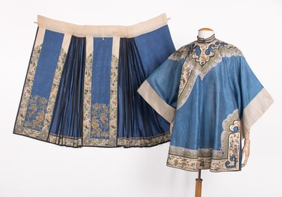 GAUZE SUMMER JACKET & MANDARIN SKIRT, CHINA, LATE 19TH C, c. 1900