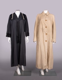 WOOL BROADCLOTH & LINEN MOTORING DUSTER, BOSTON, 1910s