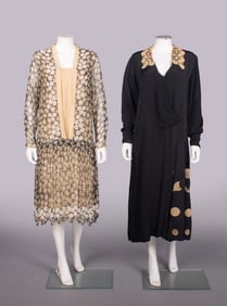 TWO SILK TEA OR DAY DRESSES, 1920-1927