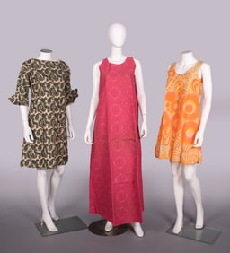 THREE PAPER DRESSES, USA, 1960s