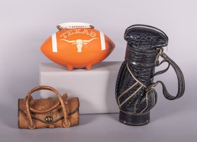 THREE NOVELTY HANDBAGS, USA