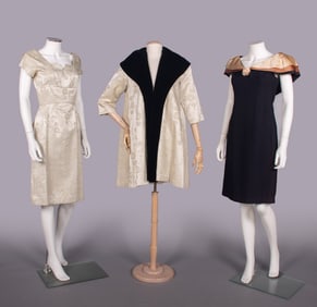 TWO PARTY DRESSES & ONE COAT, 1950-1960