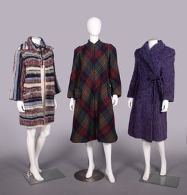 THREE MISSONI OR TRIGERE WOOL COATS, ITALY & USA, 1970-1980s