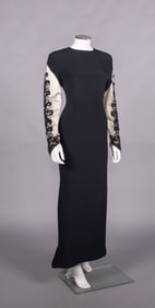 BILL BLASS SILK CREPE EVENING DRESS, USA, LATE 1980s-EARLY 1990s