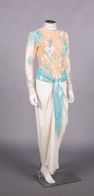 BOB MACKIE EMBROIDERED VEGAS GOWN, USA,  c. 1980
