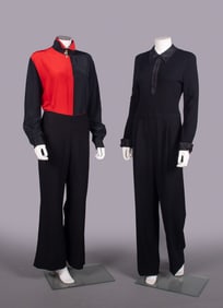 TWO DESIGNER PANT OR JUMPSUITS, FRANCE & ITALY, 1990s