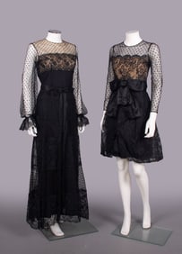 BILL BLASS LACE EVENING & COCKTAIL DRESSES, USA, 1970s
