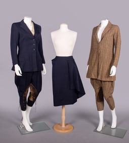 TWO WOOL RIDING HABITS, PARIS, c. 1930 & c. 1935