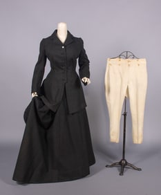 SILVERMAN THREE PIECE RIDING HABIT, NEW YORK, 1880