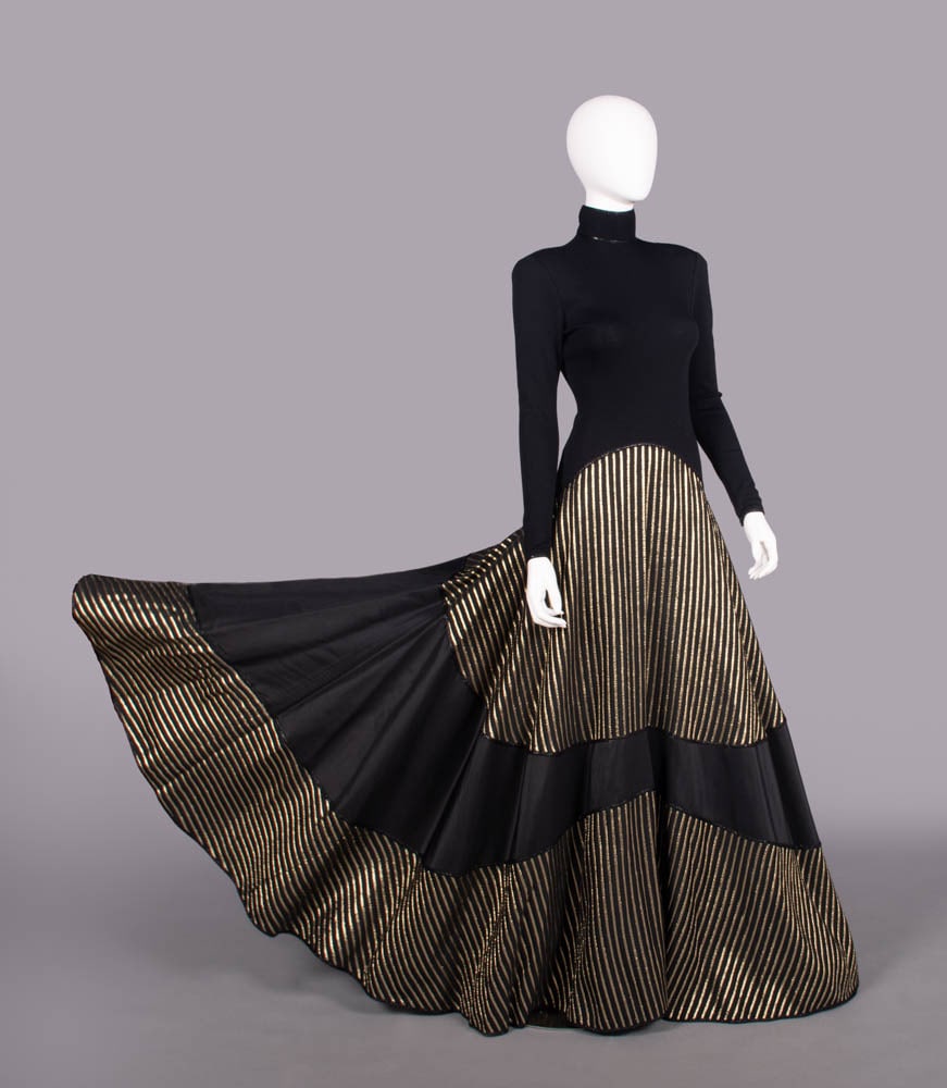 GEOFFREY BEENE ARCHIVAL JERSEY & LAME' EVENING GOWN, USA, Fall 1984 (1 of 10)