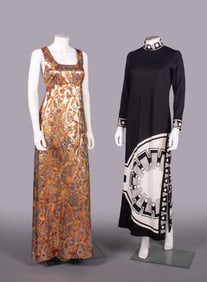 PAGANNE & UNLABELED EVENING OR PARTY DRESSES, 1960-1970s