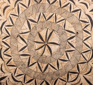 CIRCULAR TAPA CLOTH PANEL, 19th C