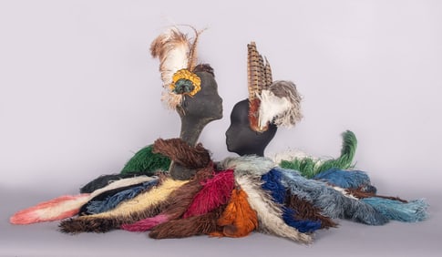 GENEROUS LOT OF PHEASANT & OSTRICH FEATHERS, 1900-1930s