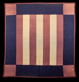 AMISH BARS QUILT, PENNSYLVANIA, 1910