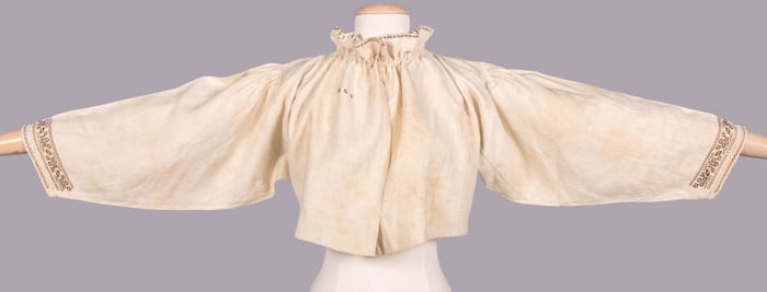 EMBROIDERED FOLK UNDERBODICE, NORTHERN EUROPE, EARLY 19th C