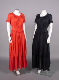 TWO ISSEY MIYAKE RUNWAY DRESSES, JAPAN, S/S 2003