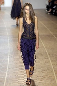 ISSEY MIYAKE RUNWAY HALTER TOP & APRON & YOHJI YAMAMOTO SKIRT, S/S 2007