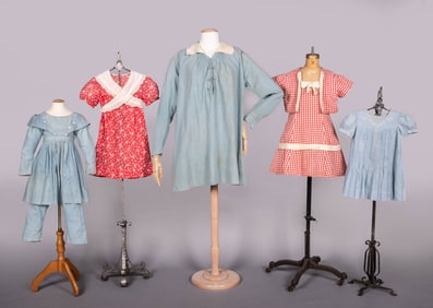 FIVE LIBERTY & CO OR UNLABELED CHILDRENS ENSEMBLES, LONDON, EARLY 20TH C