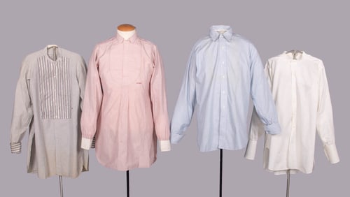 FOUR COTTON MANS SHIRTS, USA, 1910-1930s