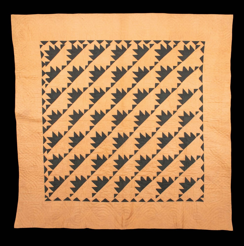 DELECTABLE MOUNTAINS QUILT, PENNSYLVANIA, c. 1885 (1 of 9)