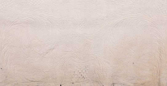 TWO REMNANTS OF MARSEILLE CORDED QUILTING, FRANCE, 1720-1750