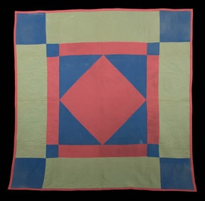 AMISH CENTER DIAMOND QUILT, PENNSYLVANIA, c. 1930