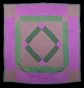 AMISH CENTER DIAMOND QUILT, PENNSYLVANIA, c. 1935