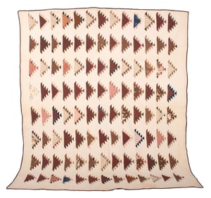 SAWTOOTH QUILT, PENNSYLVANIA, c. 1850