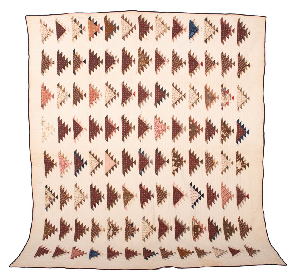 SAWTOOTH QUILT, PENNSYLVANIA, c. 1850 (1 of 6)