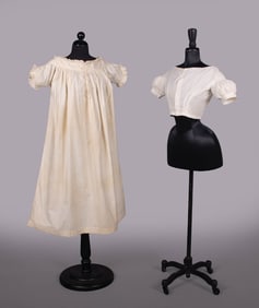 COTTON CHEMISE & CORSET COVER, 1820-1840