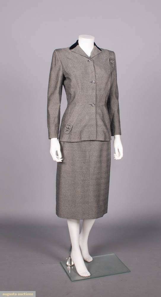 ADRIAN LADIES WOOL SUIT, USA, c. 1950 (1 of 9)
