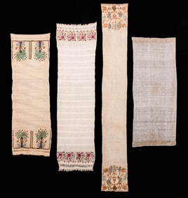 FOUR EMBROIDERED ICON DRAPES, TURKEY, LATE 19TH-EARLY 20TH